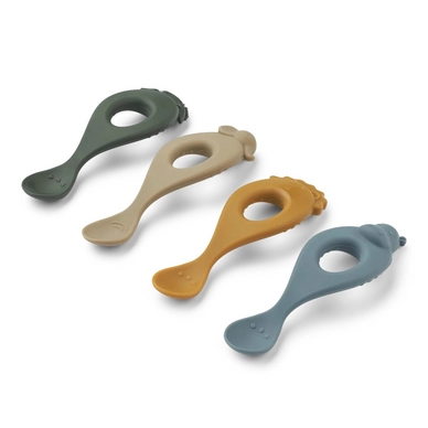 Voedingslepel Liewood Liva Safari Blue Multi Mix (Set van 4)
