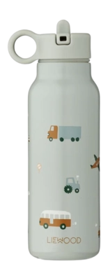 Drinkbeker Liewood Falk Water Bottle Vehicles/Dove Blue Mix 350ml