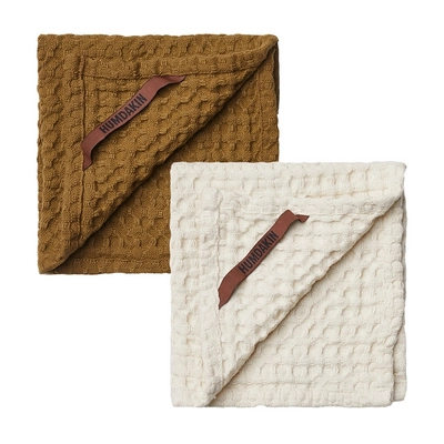 Vaatdoek Humdakin Waffle Sunset & Shell (Set van 2)
