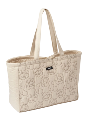 Draagtas Humdakin Maxi Tote Bag Light Stone Peony Quilt