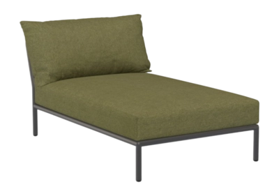 Loungeset Houe Level 2 Chaiselong Frame Dark Grey Cushion Leaf