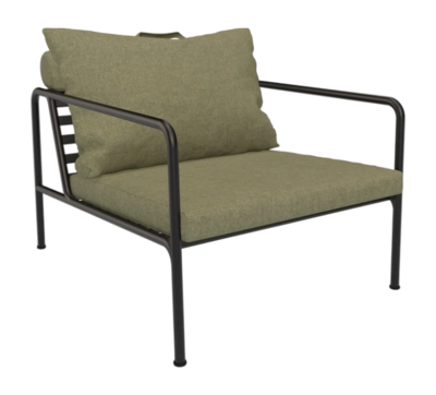 Loungestoel Houe Avon Chair Frame Black Cushion Leaf