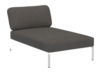 Loungeset Houe Level Chaiselong Frame Muted White Cushion Dark Grey