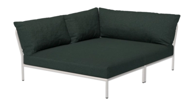 Loungeset Houe Level 2 Cozy Corner Left Frame Muted White Cushion Alpine