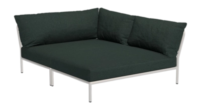 Loungeset Houe Level 2 Cozy Corner Right Frame Muted White Cushion Alpine