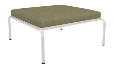 Voetenbank Houe Avon Ottoman Frame Muted White Cushion Leaf