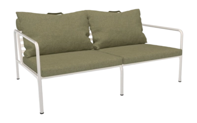 Loungebank Houe Avon 2 Seater Sofa Frame Muted White Cushion Leaf