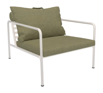 Loungestoel Houe Avon Chair Frame Muted White Cushion Leaf