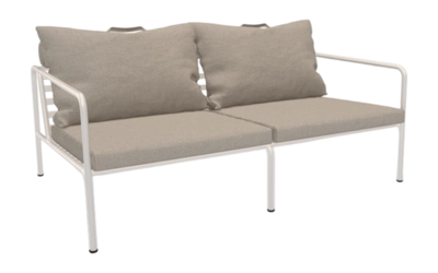 Loungebank Houe Avon 2 Seater Sofa Frame Muted White Cushion Ash