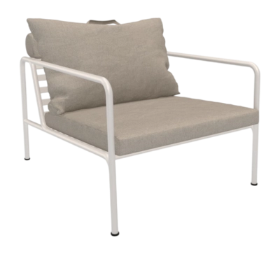 Loungestoel Houe Avon Chair Frame Muted White Cushion Ash