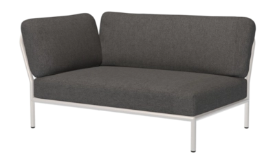 Loungeset Houe Level Corner Left Frame Muted White Cushion Dark Grey