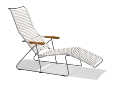 Ligbed Houe Click Sunlounger Muted White