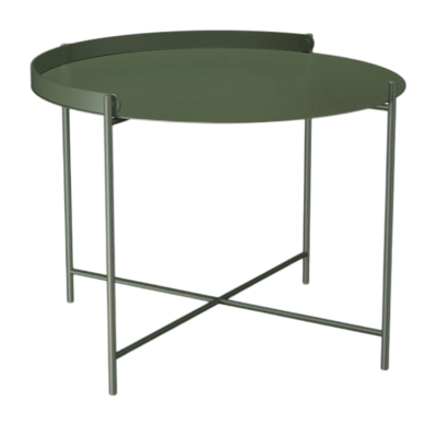 Table de Bout Houe Edge Tray Table Olive Green Ø62