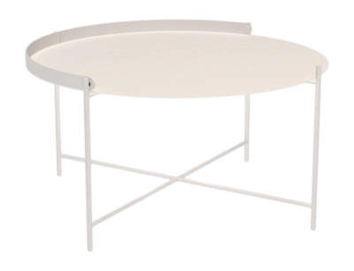 Bijzettafel Houe Edge Tray Table Muted White Ø76