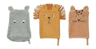 Waschlappen Liewood Sylvester Safari Mix 21 x 15 cm (3er-Set)