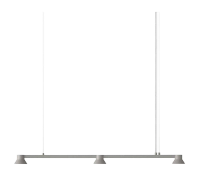 Hanglamp Normann Copenhagen Hat Lamp Linear Small Warm Grey