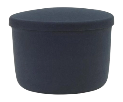 Fußhocker Normann Copenhagen Hide Storage Pouf Small Steel Blue