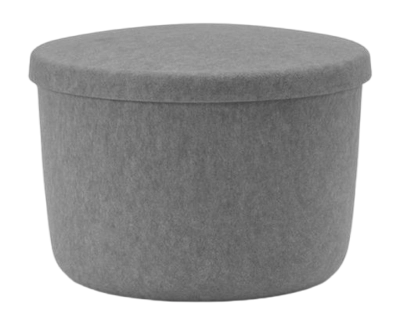 Fußhocker Normann Copenhagen Hide Storage Pouf Small Grey