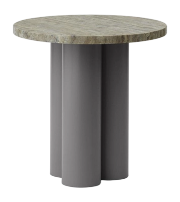 Bijzettafel Normann Copenhagen Dit Table Grey Travertine Silver