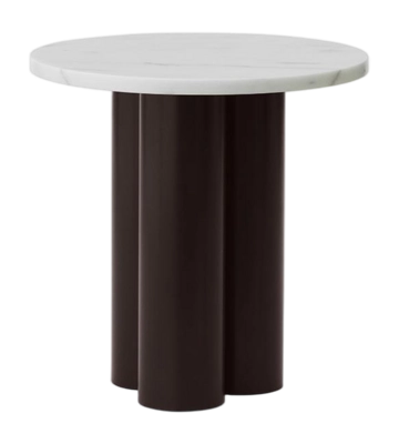 Beistelltisch Normann Copenhagen Dit Table Dark Brown White Carrara