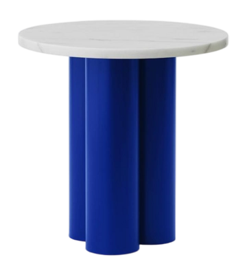 Beistelltisch Normann Copenhagen Dit Table Bright Blue / White Carrara