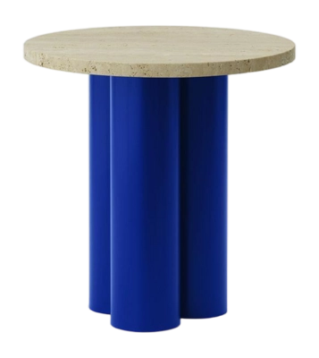 Beistelltisch Normann Copenhagen Dit Table Bright Blue / Travertine Light