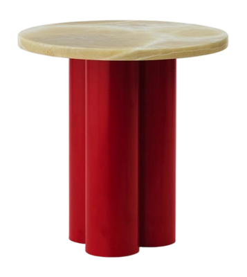 Bijzettafel Normann Copenhagen Dit Table Bright Red Honey Onyx