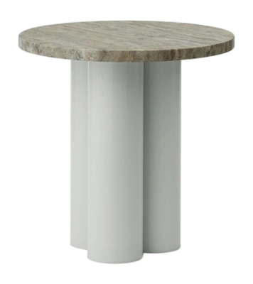 Bijzettafel Normann Copenhagen Dit Table Light Green Travertine Silver