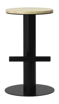 Barstoel Normann Copenhagen Pole Barstool 65 cm Pine/Black