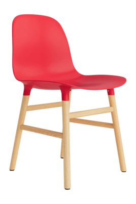 Stoel Normann Copenhagen Form Chair Oak Bright Red