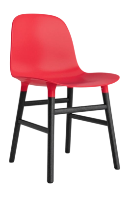 Stoel Normann Copenhagen Form Chair Black Oak Bright Red