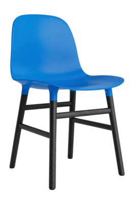 Stoel Normann Copenhagen Form Chair Black Oak Bright Blue