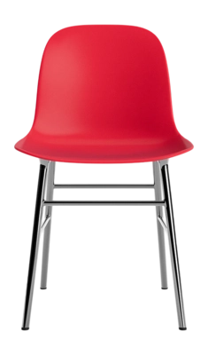 Stoel Normann Copenhagen Form Chair Chrome Bright Red
