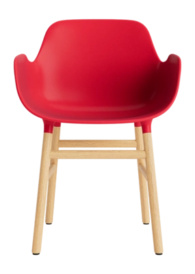 Stuhl Normann Copenhagen Form Armchair Birght Red / Oak