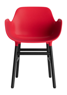 Stoel Normann Copenhagen Form Armchair Black Oak Bright Red