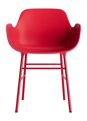 Stoel Normann Copenhagen Form Armchair Steel Bright Red