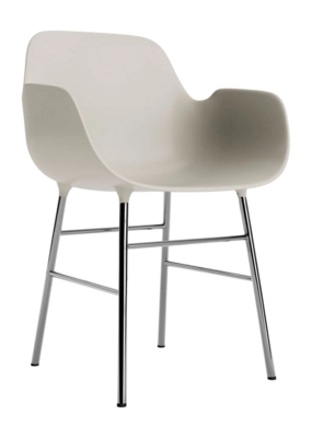 Stoel Normann Copenhagen Form Armchair Chrome Light Grey