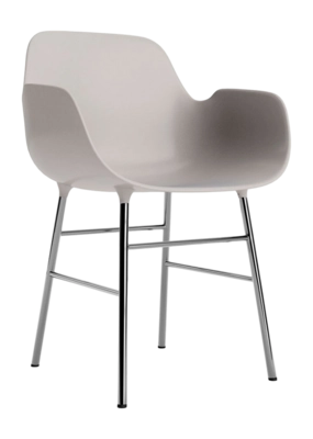 Stoel Normann Copenhagen Form Armchair Chrome Warm Grey