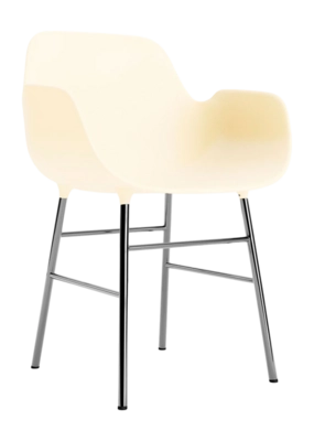 Stoel Normann Copenhagen Form Armchair Chrome Cream
