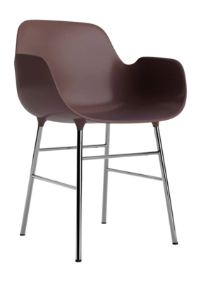 Stoel Normann Copenhagen Form Armchair Chrome Brown