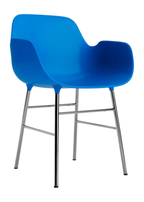 Stoel Normann Copenhagen Form Armchair Chrome Bright Blue