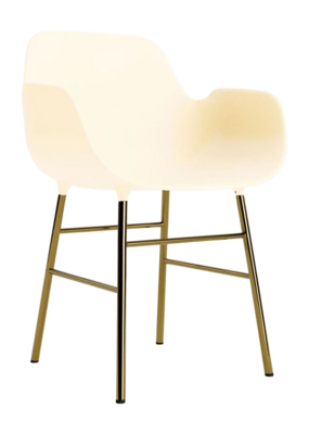 Stoel Normann Copenhagen Form Armchair Brass Cream