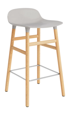 Barstoel Normann Copenhagen Form Barstool 65 cm Oak Warm Grey