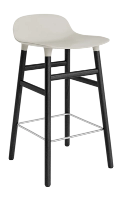 Barstoel Normann Copenhagen Form Barstool 65 cm Black Oak Light Grey