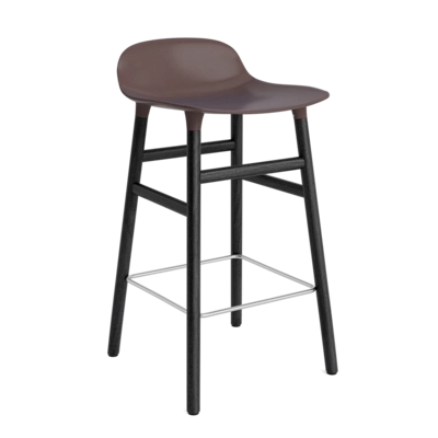 Barstoel Normann Copenhagen Form Barstool 65 cm Black Oak Brown