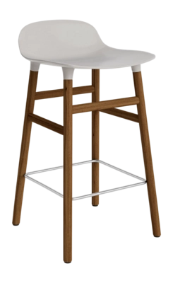 Barstoel Normann Copenhagen Form Barstool 65 cm Walnut Warm Grey