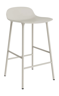 Barstoel Normann Copenhagen Form Barstool 65 cm Steel Light Grey