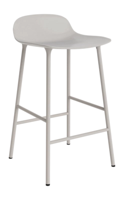Barstoel Normann Copenhagen Form Barstool 65 cm Steel Warm Grey