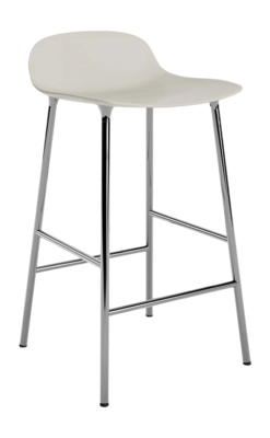 Barstoel Normann Copenhagen Form Barstool 65 cm Chrome Light Grey