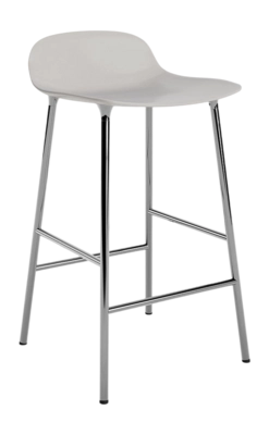 Barstoel Normann Copenhagen Form Barstool 65 cm Chrome Warm Grey